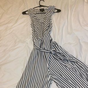 White Striped Jumpsuit